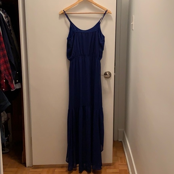 Royal Blue Maxi High Low Dress - Picture 3 of 3